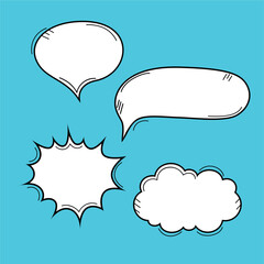 thinking bubbles and chatting box or message dialogue