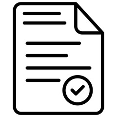 Permit Document line icon