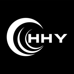 HHY letter design. HHY letter technology logo design on a Black background. HHY Monogram logo design for an entrepreneur and business