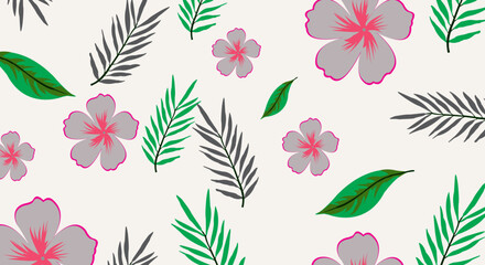 Modern abstract floral pattern. Repeating print with retro elegance. Vintage design for fabric, wallpaper, or wrapping.