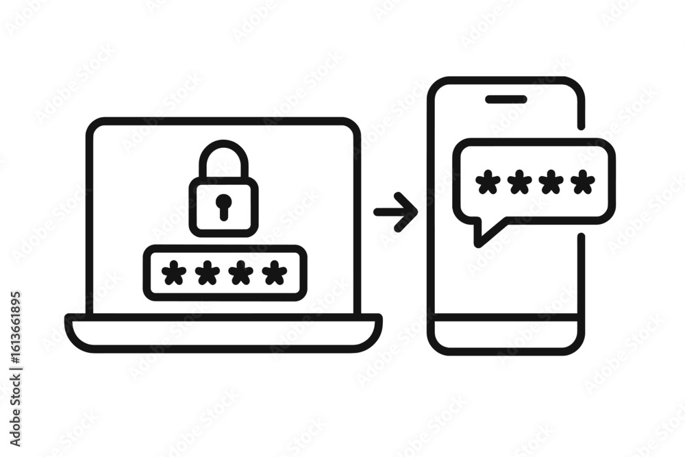 Poster two step authentication icon. 2fa. multi-factor authentication mfa concept. secure login with passwo
