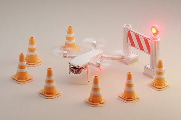 Drone restricted by barriers