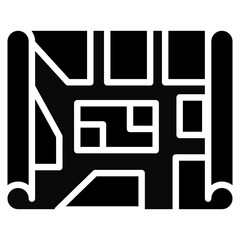 Zoning Map glyph icon