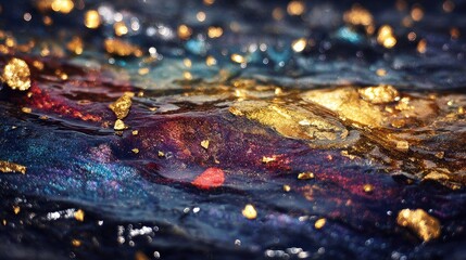Abstract art background with gold glitter