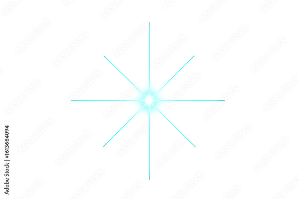 Poster cyan starlight beaming through transparent backdrop, radiating luminous rays across cosmic design sp