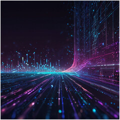 Obraz premium Futuristic AI Background.