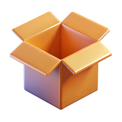 Open cardboard box ready for packing or moving