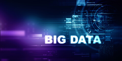 2d illustration abstract Big data 