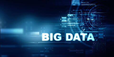 Obraz premium 2d illustration abstract Big data 