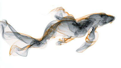 Fototapeta premium Abstract smoke shark design