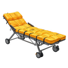 Medical Stretcher on Wheels Patient Transport Emergency Aid Healthcare on transparent background