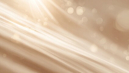 Abstract, light beige background with diagonal lines and soft bokeh