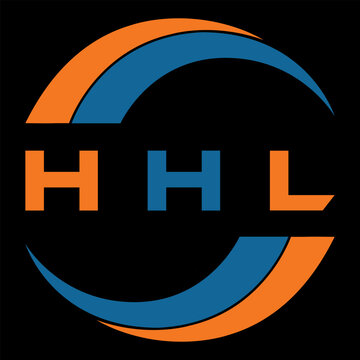 HHL letter design. HHL letter technology logo design on a Black background. HHL Monogram logo design foan r entrepreneur and business