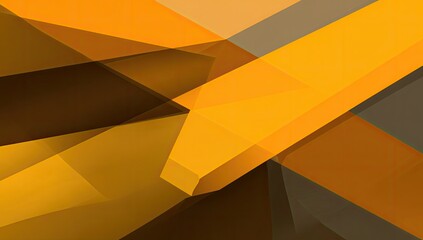 Abstract geometric design with overlapping, translucent shapes in shades of orange, brown, and gray