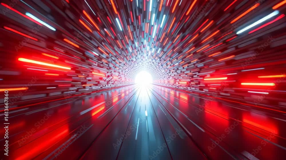 Aufkleber red and cyan radial light burst animation with dynamic motion effect converging to bright white core
