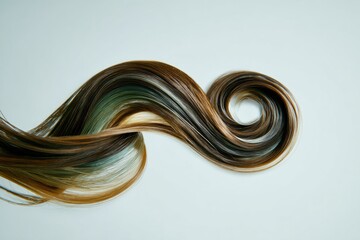 Swirling strands of multicolored hair