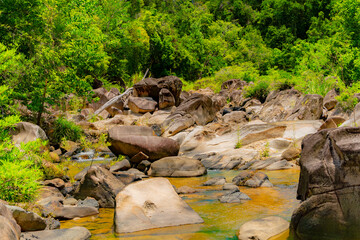 Mountain river.

Mountain lakes and rivers of the Baho Falls near Nha Trang in Vietnam. During the rainy season, this place turns into a deep river with large waterfalls. 