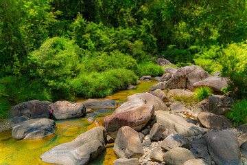 Mountain river.

Mountain lakes and rivers of the Baho Falls near Nha Trang in Vietnam. During the rainy season, this place turns into a deep river with large waterfalls. 