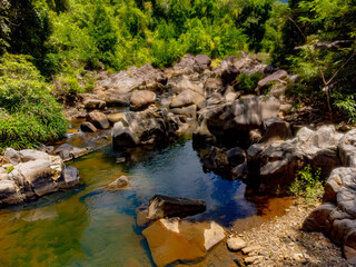 Mountain river.

Mountain lakes and rivers of the Baho Falls near Nha Trang in Vietnam. During the rainy season, this place turns into a deep river with large waterfalls. 
