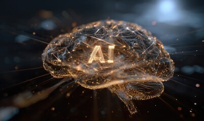 AI brain, digital art