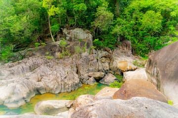 Mountain river.

Mountain lakes and rivers of the Baho Falls near Nha Trang in Vietnam. During the rainy season, this place turns into a deep river with large waterfalls. 