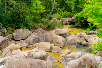 Mountain river.

Mountain lakes and rivers of the Baho Falls near Nha Trang in Vietnam. During the rainy season, this place turns into a deep river with large waterfalls. 