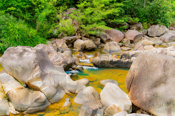 Mountain river.

Mountain lakes and rivers of the Baho Falls near Nha Trang in Vietnam. During the rainy season, this place turns into a deep river with large waterfalls. 