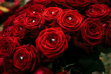 bouquet of red roses