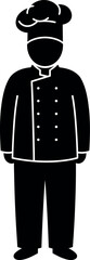 Chef silhouette professional culinary uniform