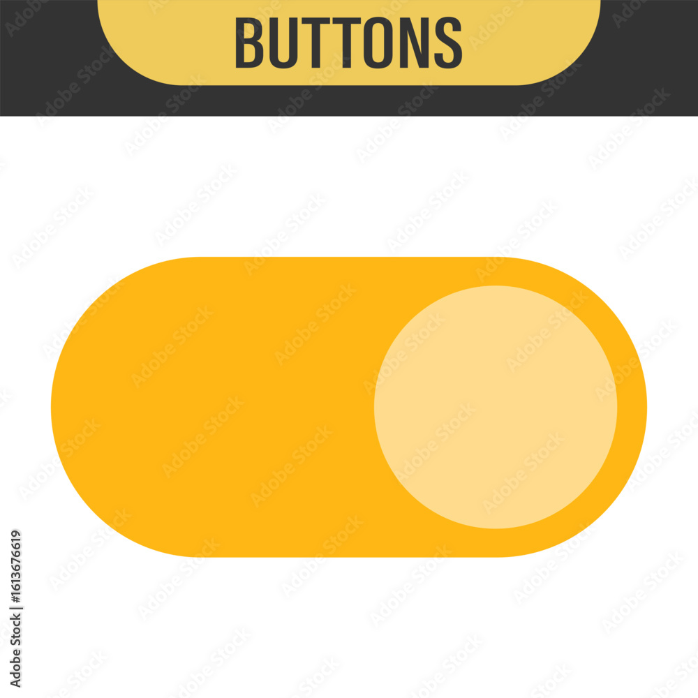 Poster on off toggle switch buttons. day night switch toggle - dark mode, light mode switch button - sun an