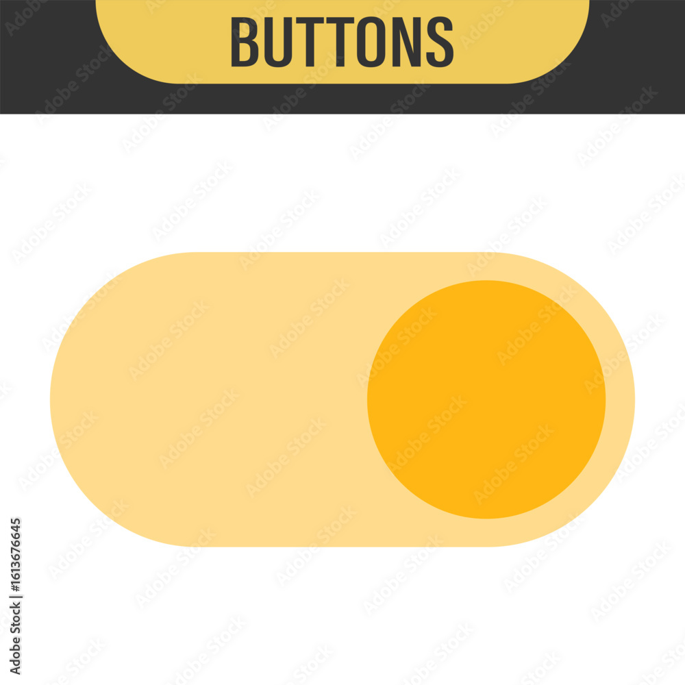 Poster on off toggle switch buttons. day night switch toggle - dark mode, light mode switch button - sun an