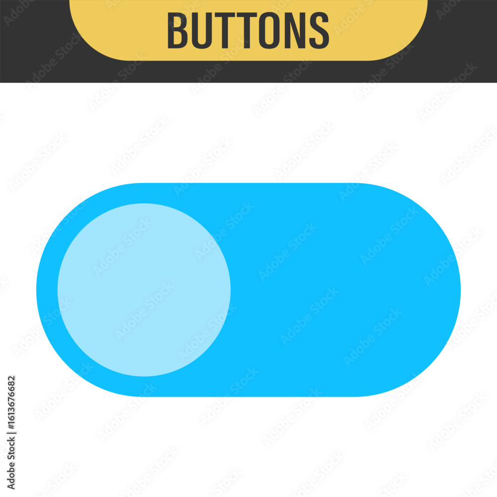 Poster on off toggle switch buttons. day night switch toggle - dark mode, light mode switch button - sun an