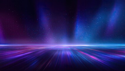 Abstract neon light scene
