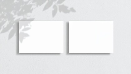 Emty Postcard Photo mockup. Blank Postcard, Card, Business card, invitation with soft shadows. Postcard Mock-up with clipping path.
