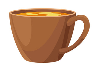 Tea brewing icon. Accessories for tea party. Traditional and cozy tea drinking. Element for aromatic hot drink. Flat vector illustration isolated on white background