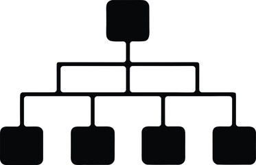 organizational chart vector icon.
