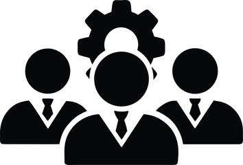 project team vector icon.