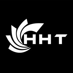 HHT letter design. HHT letter technology logo design on a Black background. HHT Monogram logo design for an entrepreneur and business