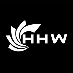 HHW letter design. HHW letter technology logo design on a Black background. HHW Monogram logo design for an entrepreneur and business
