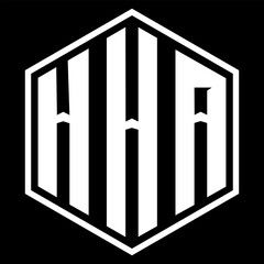 HHA letter design. HHA letter technology logo design on a Black background. HHA Monogram logo design for an entrepreneur and business