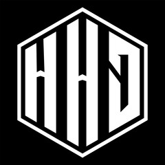 HHD letter design. HHD letter technology logo design on a Black background. HHD Monogram logo design for an entrepreneur and business