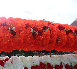 Vibrant Orange Floral Garlands