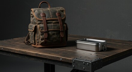 Rustic Backpack and Lunchbox