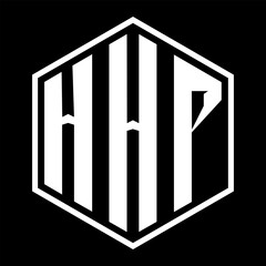HHP letter design. HHP letter technology logo design on a Black background. HHP Monogram logo design for an entrepreneur and business