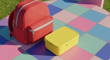 Colorful school supplies on a table (3)