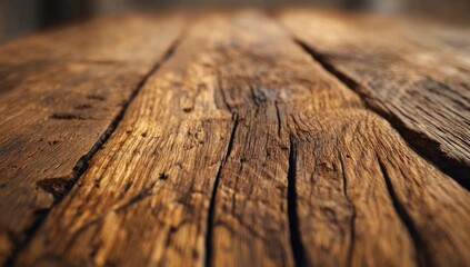 Close-up view of weathered wooden planks