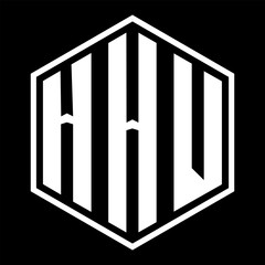 HHV letter design. HHV letter technology logo design on a Black background. HHV Monogram logo design for an entrepreneur and business