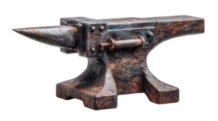 Rusty anvil, aged metal