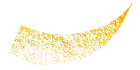 Yellow crayon brush stroke isolated on transparent background