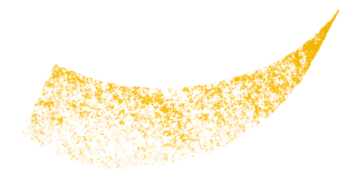 Yellow crayon brush stroke isolated on transparent background